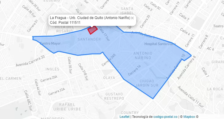 CEP Bairro La Fragua - Urb. Ciudad de Quito em Antonio Nariño, Bogotá