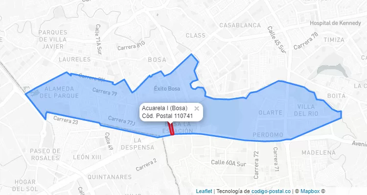 CEP Bairro Acuarela I em Bosa, Bogotá