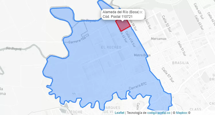 CEP Bairro Alameda del Río em Bosa, Bogotá