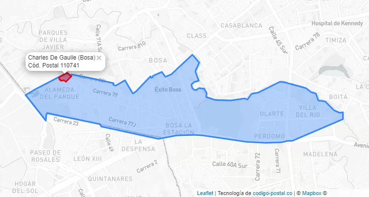 CEP Bairro Charles De Gaulle em Bosa, Bogotá