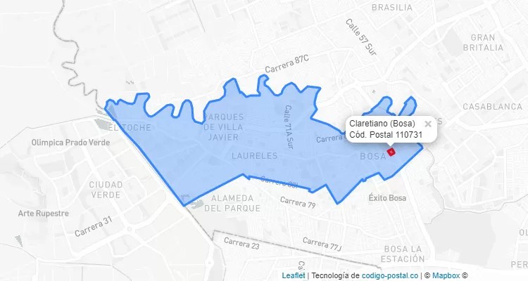 CEP Bairro Claretiano em Bosa, Bogotá