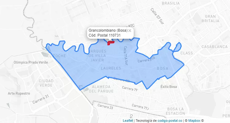 CEP Bairro Grancolombiano em Bosa, Bogotá