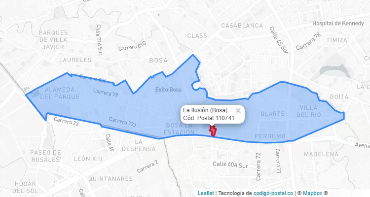 ZIP Code Locality La Ilusión in Bosa, Bogotá