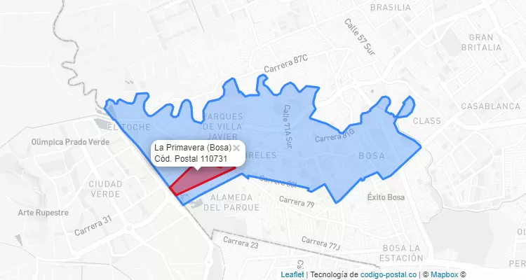 CEP Bairro La Primavera  em Bosa, Bogotá