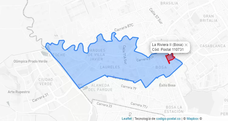 CEP Bairro La Riviera II em Bosa, Bogotá