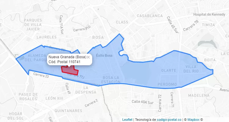 CEP Bairro Nueva Granada em Bosa, Bogotá