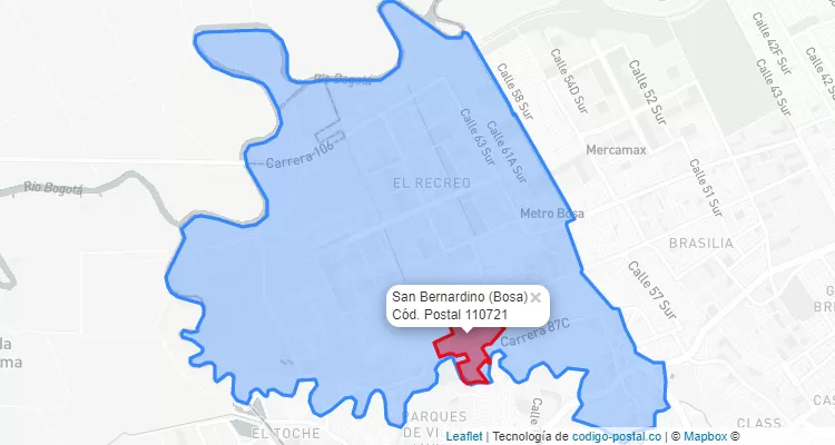 CEP Bairro San Bernardino em Bosa, Bogotá