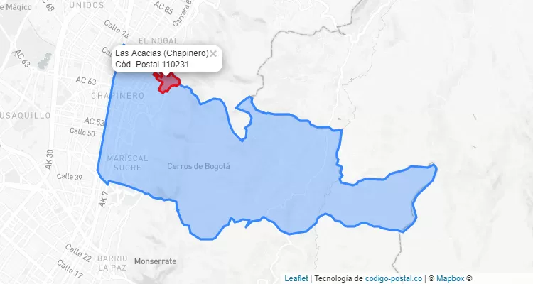 CEP Bairro Las Acacias em Chapinero, Bogotá