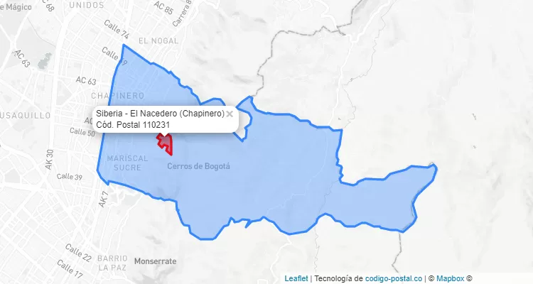 CEP Bairro Siberia - El Nacedero em Chapinero, Bogotá