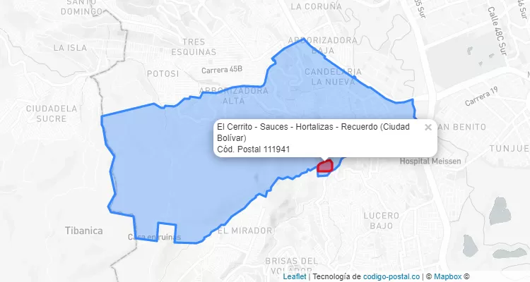 CEP Bairro El Cerrito - Sauces - Hortalizas - Recuerdo em Ciudad Bolívar, Bogotá