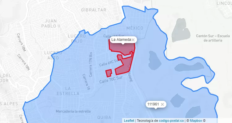 CEP Bairro La Alameda em Ciudad Bolívar, Bogotá