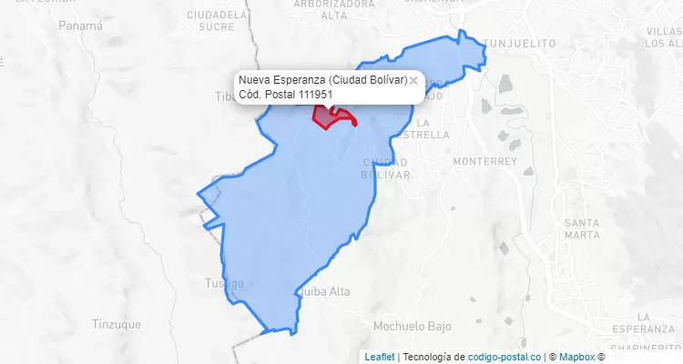 CEP Bairro Nueva Esperanza em Ciudad Bolívar, Bogotá