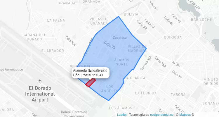 CEP Bairro Alameda em Engativá, Bogotá