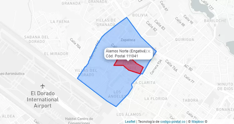 CEP Bairro Álamos Norte em Engativá, Bogotá