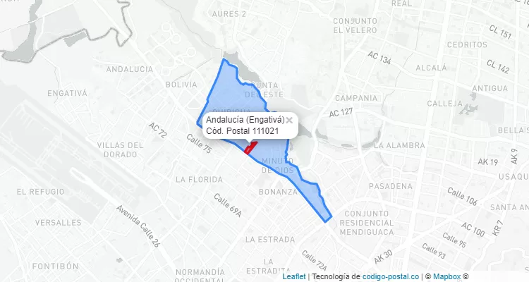 CEP Bairro Andalucía  em Engativá, Bogotá