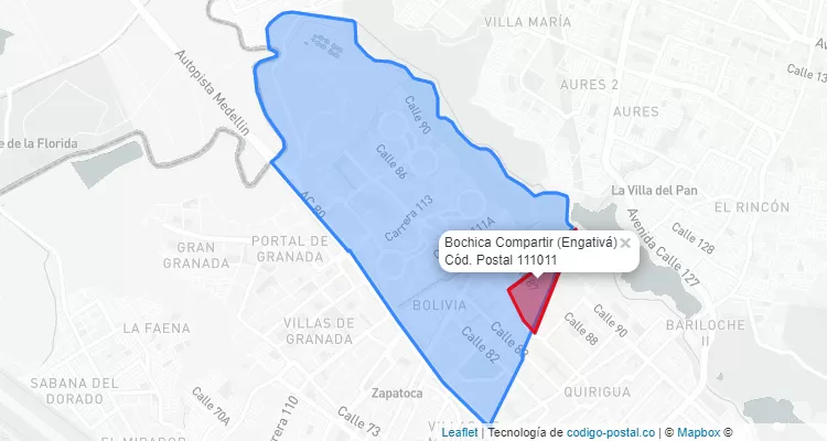 CEP Bairro Bochica Compartir em Engativá, Bogotá