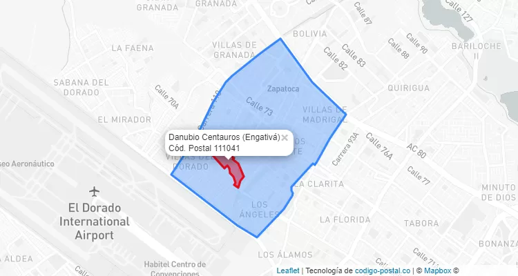 CEP Bairro Danubio Centauros em Engativá, Bogotá