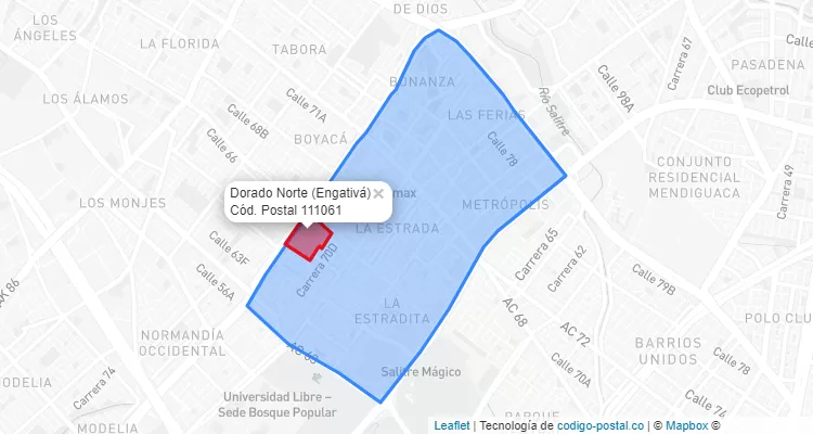 CEP Bairro Dorado Norte em Engativá, Bogotá