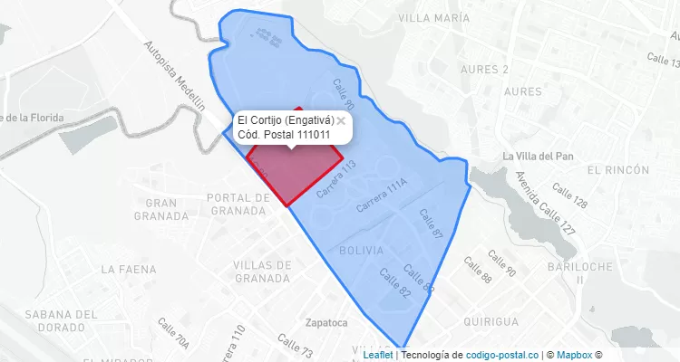 CEP Bairro El Cortijo em Engativá, Bogotá