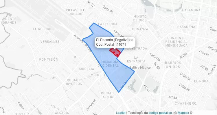 CEP Bairro El Encanto em Engativá, Bogotá