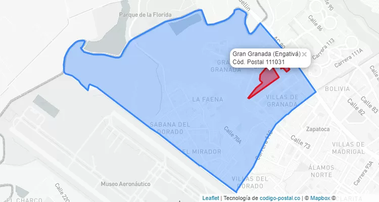 CEP Bairro Gran Granada em Engativá, Bogotá
