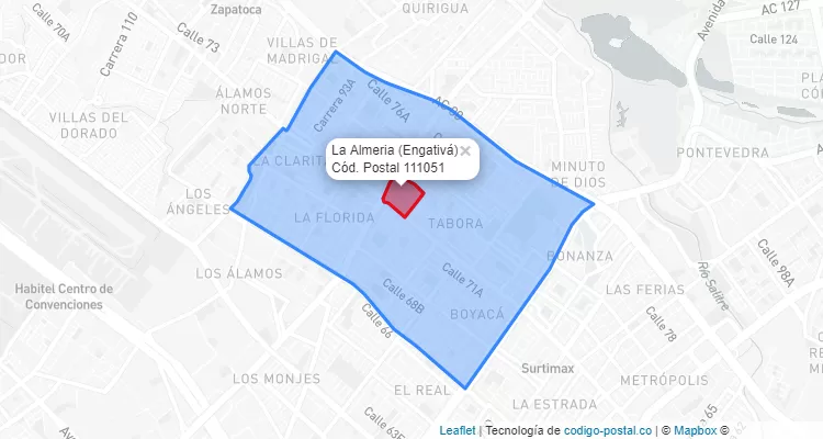 CEP Bairro La Almeria em Engativá, Bogotá
