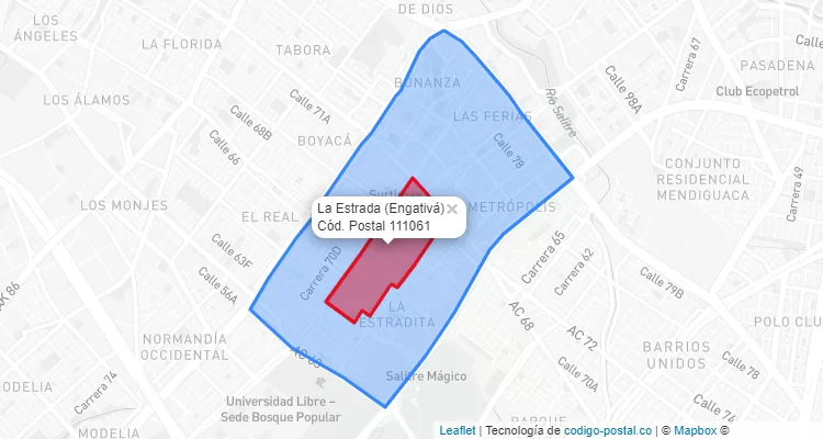 CEP Bairro La Estrada em Engativá, Bogotá