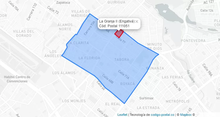 CEP Bairro La Granja II em Engativá, Bogotá