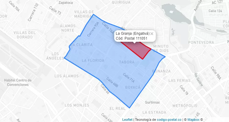 CEP Bairro La Granja em Engativá, Bogotá