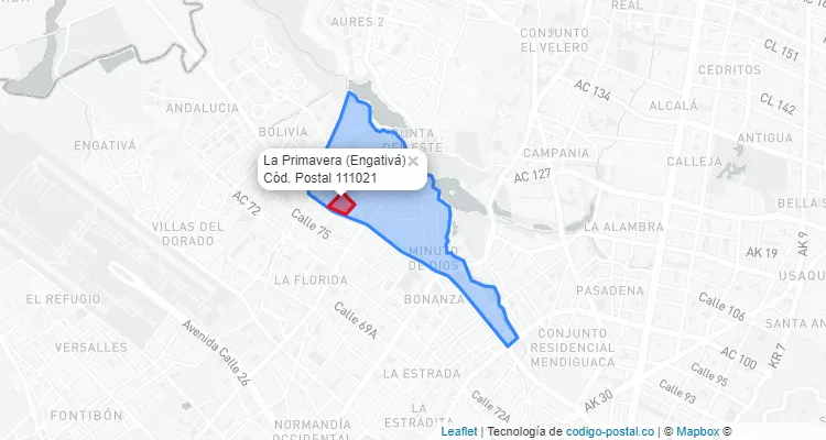 CEP Bairro La Primavera em Engativá, Bogotá