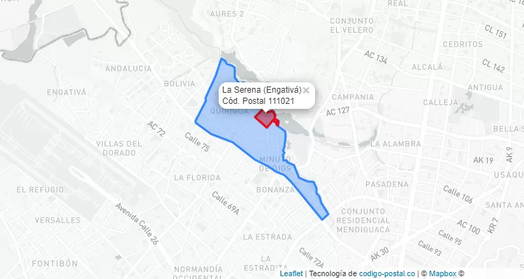 CEP Bairro La Serena em Engativá, Bogotá