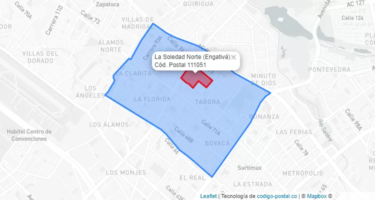 CEP Bairro La Soledad Norte em Engativá, Bogotá