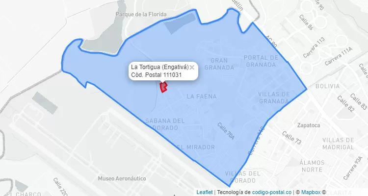 CEP Bairro La Tortigua em Engativá, Bogotá