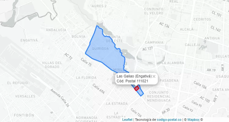 CEP Bairro Las Galias em Engativá, Bogotá