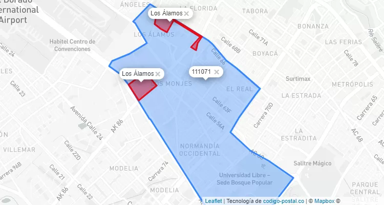 CEP Bairro Los Álamos em Engativá, Bogotá