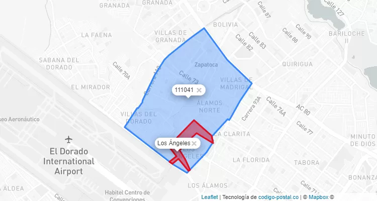 CEP Bairro Los Ángeles em Engativá, Bogotá