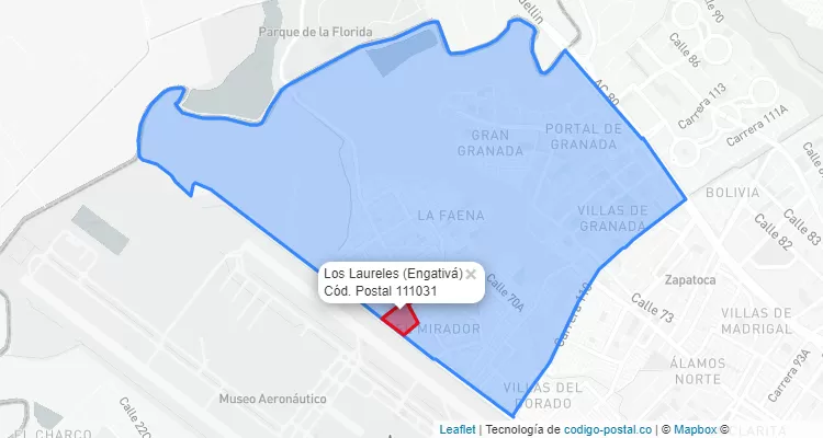 CEP Bairro Los Laureles em Engativá, Bogotá