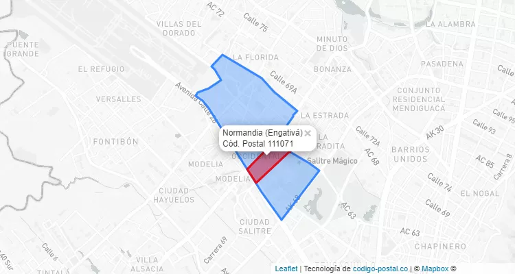 CEP Bairro Normandia em Engativá, Bogotá