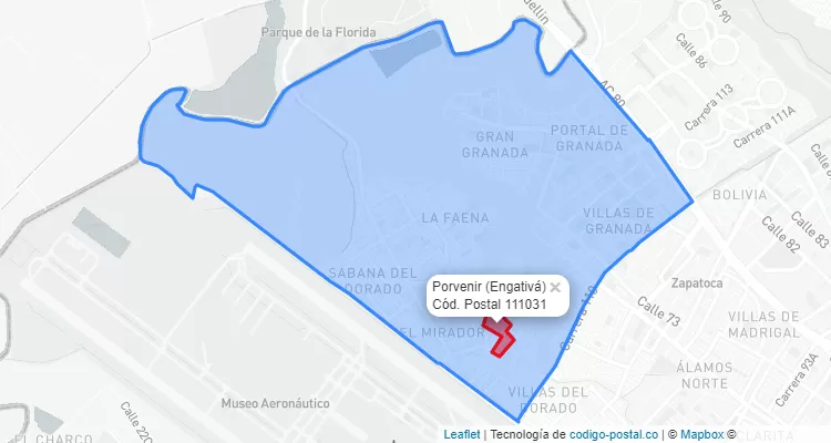 CEP Bairro Porvenir em Engativá, Bogotá