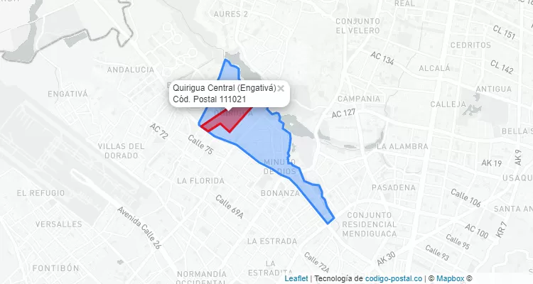 CEP Bairro Quirigua Central em Engativá, Bogotá