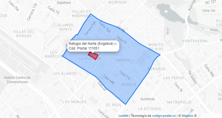 CEP Bairro Refugio del Norte em Engativá, Bogotá