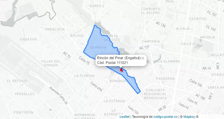 CEP Bairro Rincón del Pinar em Engativá, Bogotá