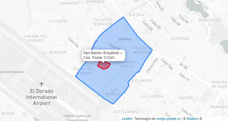 CEP Bairro San Basilio em Engativá, Bogotá