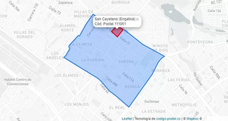CEP Bairro San Cayetano em Engativá, Bogotá