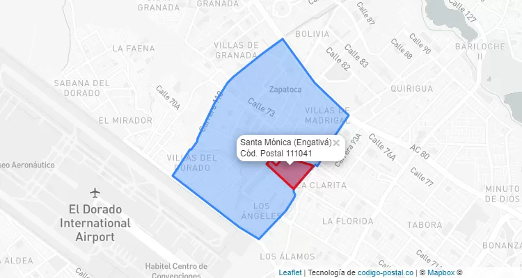 CEP Bairro Santa Mónica em Engativá, Bogotá