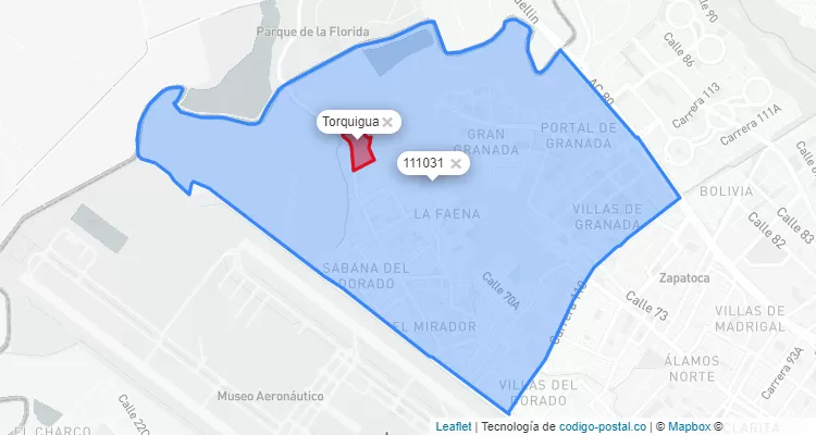 CEP Bairro Torquigua em Engativá, Bogotá