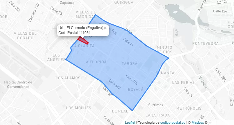 CEP Bairro Urb. El Carmelo em Engativá, Bogotá