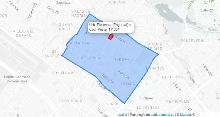 CEP Bairro Urb. Florencia em Engativá, Bogotá