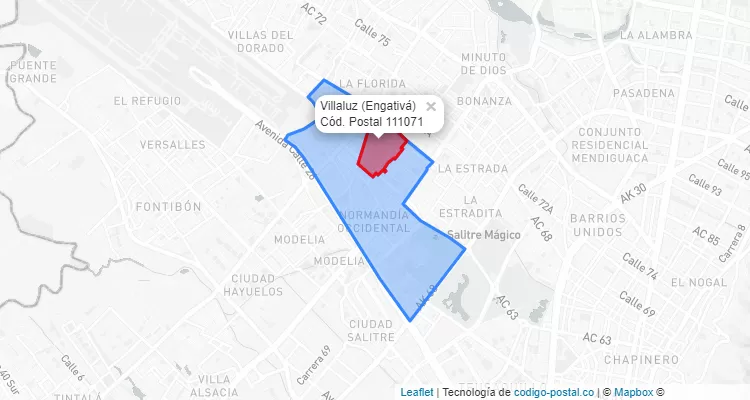 CEP Bairro Villaluz em Engativá, Bogotá