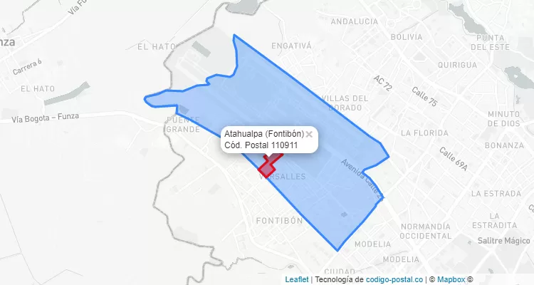 CEP Bairro Atahualpa em Fontibón, Bogotá